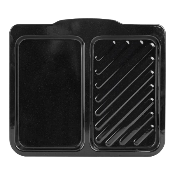 Enamel 0.6mm Handled Dual Oven Tray Black