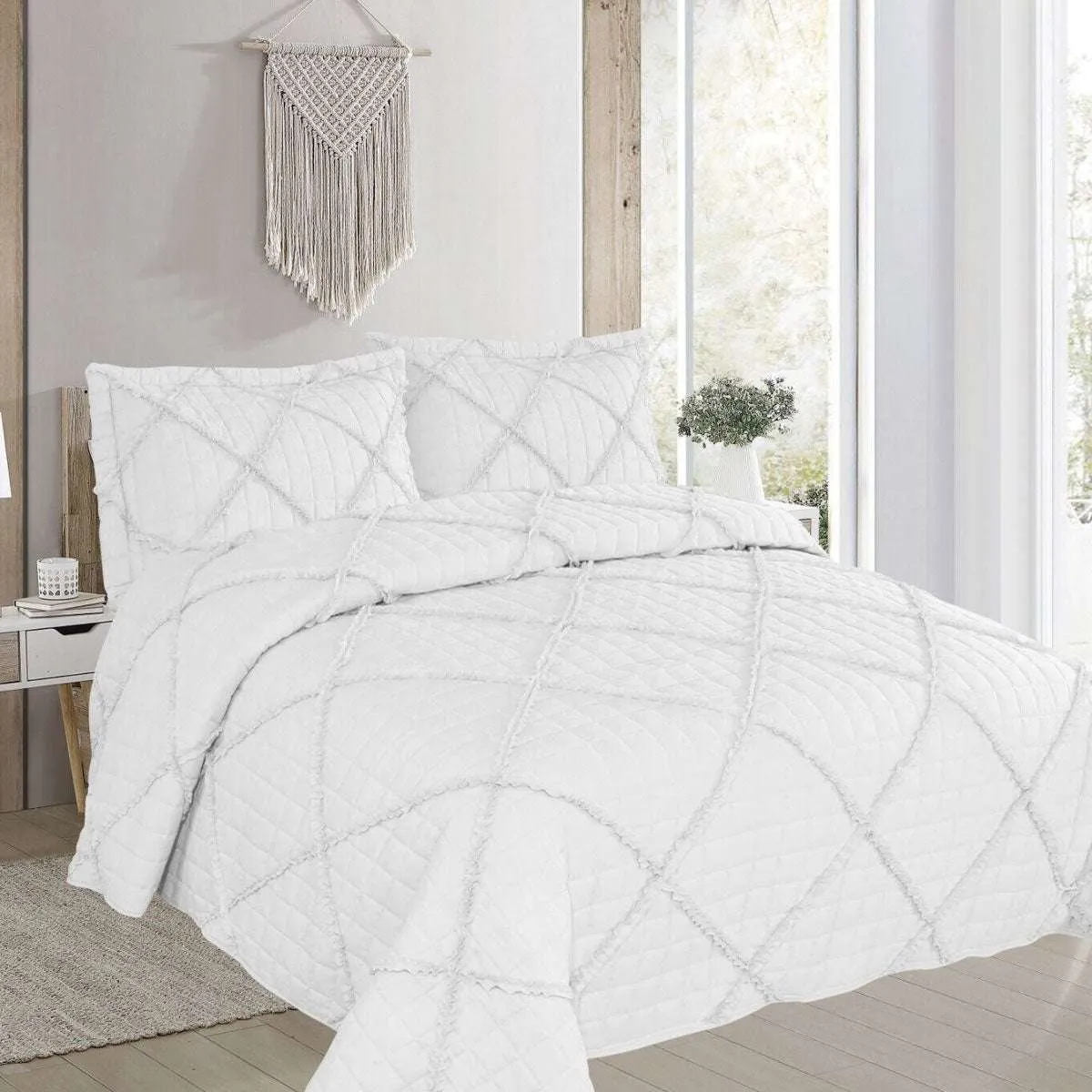 1dBeverley-White-3-Pce-Lightly-Quilted-Polyester-Cotton-Coverlet-Set-Queen