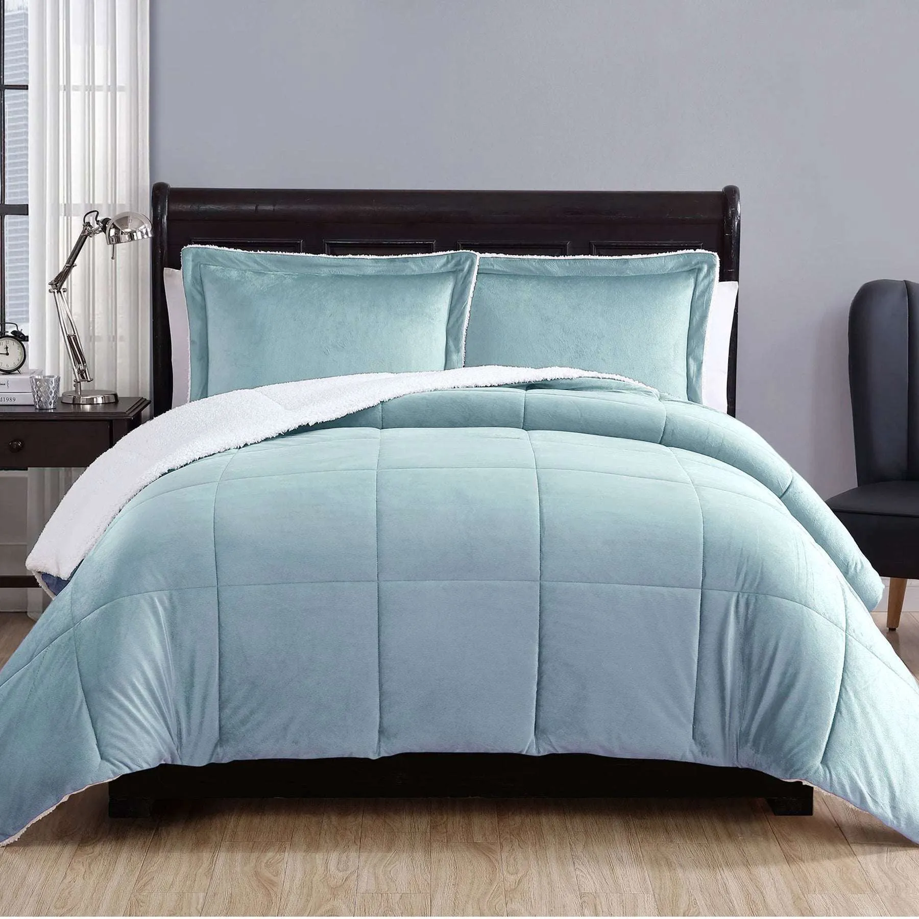 1j3-Piece-Ultra-soft-Micro-Mink-Comforter-Set-Queen-with-Sherpa-Reverse-Sky