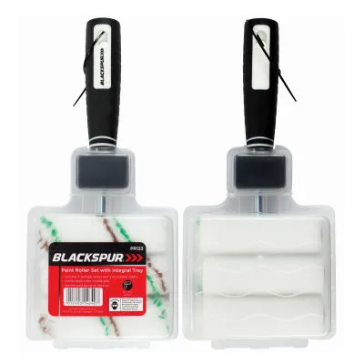 BlackSpur Paint Roller Set with Integral Tray