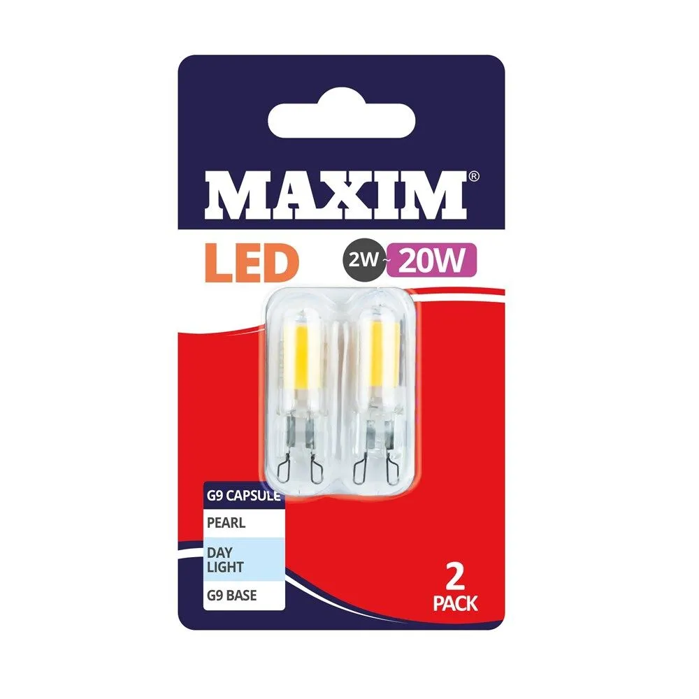 1uMaxim-Leb-Light-Bulb-2w-20W-G9-Capsule-Pearl-Day-Light
