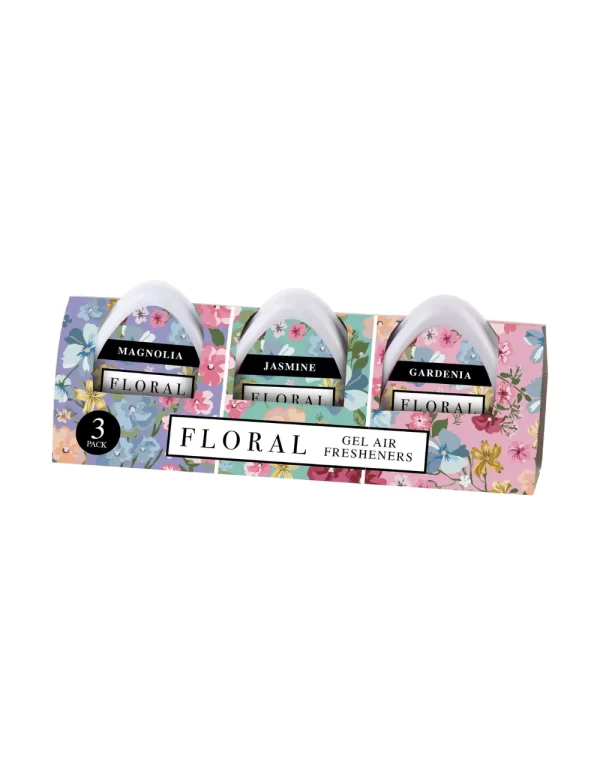 24 x Floral Gel Air Freshener Mini 3Pk