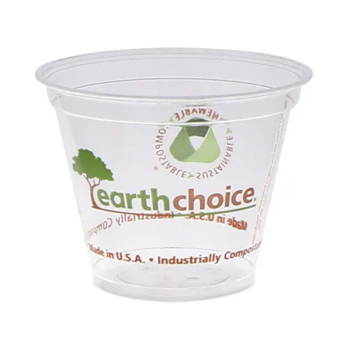 Earthchoice Compostable Cold Cup, 9 Oz, Clear/printed, 975/carton
