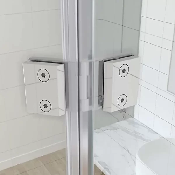 180 Degree Stainless steel Glass-to-Glass Shower Door Hinge in Nickel