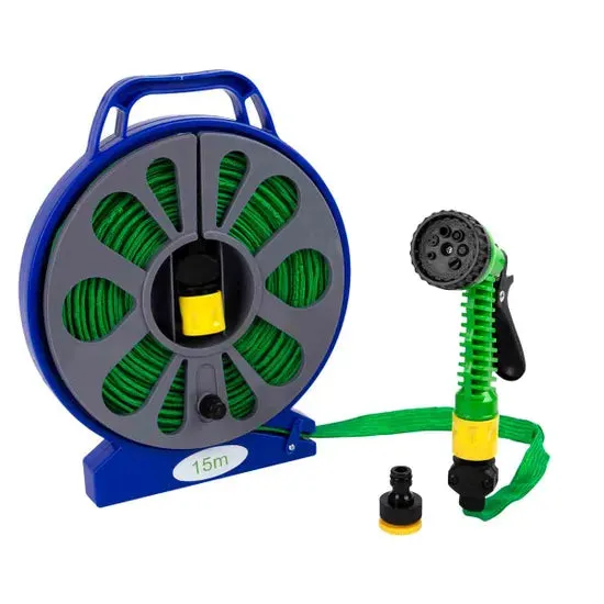 Green Blade 15m Flat Hose with Spray Gun