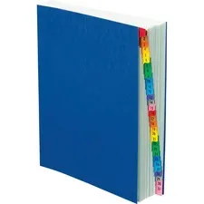 Expanding Desk File, 31 Dividers, Date Index, Letter Size, Blue Cover