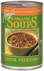 Amy's Soup Lentil Vegetable Organic Lite Sodium-14.5 oz.-12/Case