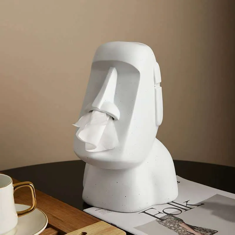 3jWhite-Creative-Moai-Tissue-Holder-Fun-and-Unique-Decorative-Dispenser