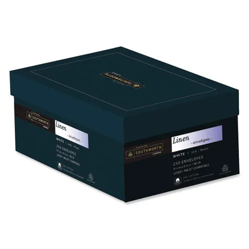 3u25-Cotton-Linen-10-Envelope-Commercial-Flap-Gummed-Closure-413-X-95-White-250-box