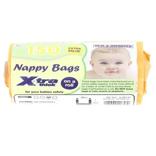 24 x Nappy Bags 150 Extra Thick Bags Per Roll