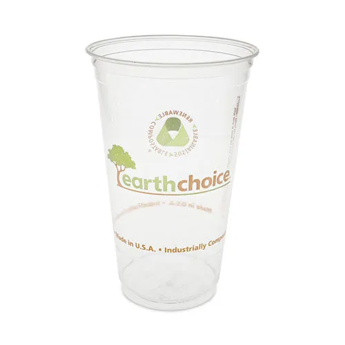 Earthchoice Compostable Cold Cup, 24 Oz, Clear/printed, 580/carton