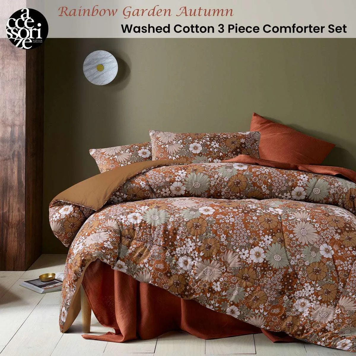 5bAccessorize-3-Pcs-Rainbow-Garden-Autumn-Washed-Cotton-Comforter-Set-King_1