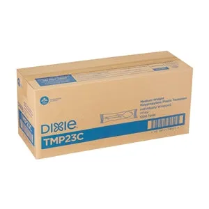 Dixie Medium Weight Polypropylene Individually Wrapped White Teaspoon-1000 Count-1/Case