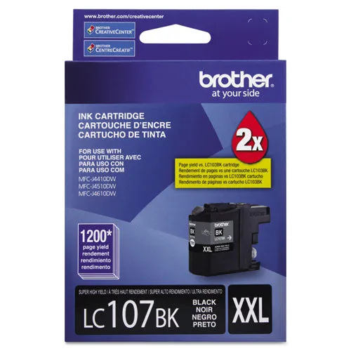 Brother Lc107bk Innobella Super High-yield Ink 1200 Page-yield Black