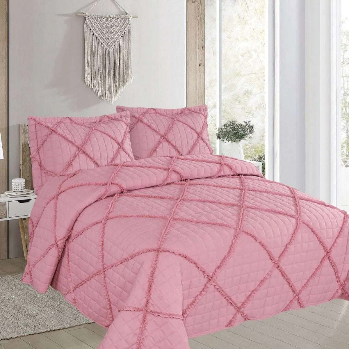 5pBeverley-Pink-3-Pce-Lightly-Quilted-Polyester-Cotton-Coverlet-Set-Queen