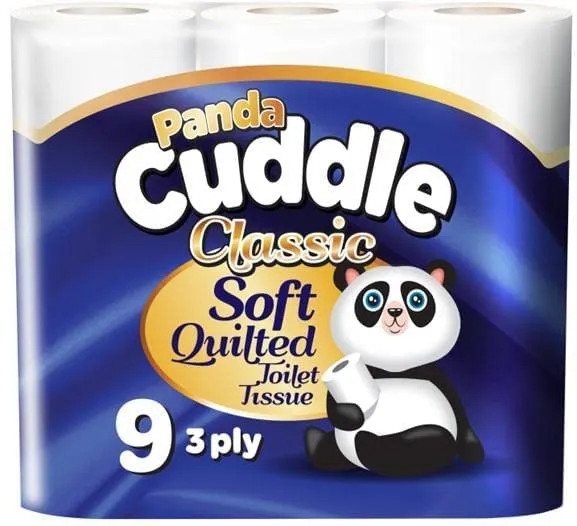 135 Rolls Panda Cuddle Classic Soft Quilted 3 Ply