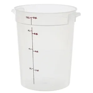 Cambro Round 8 Quart Storage Container-12 Each-1/Case