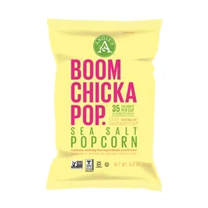 Angie's Boomchickapop Artisan Treats Kosher Sea Salt Popcorn-0.6 oz.-24/Case