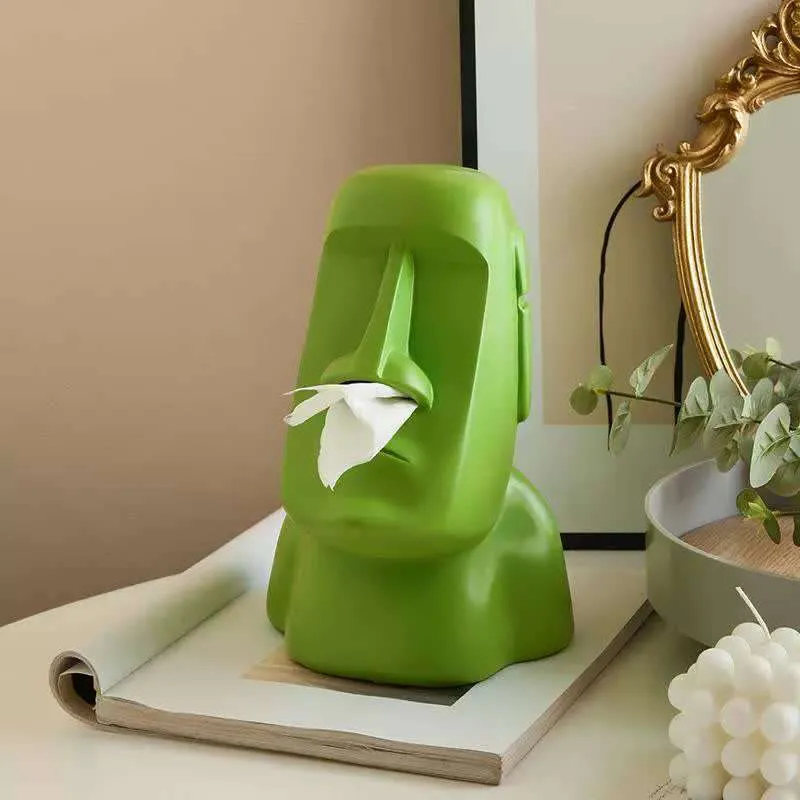 6pGreen-Creative-Moai-Tissue-Holder-Fun-and-Unique-Decorative-Dispenser