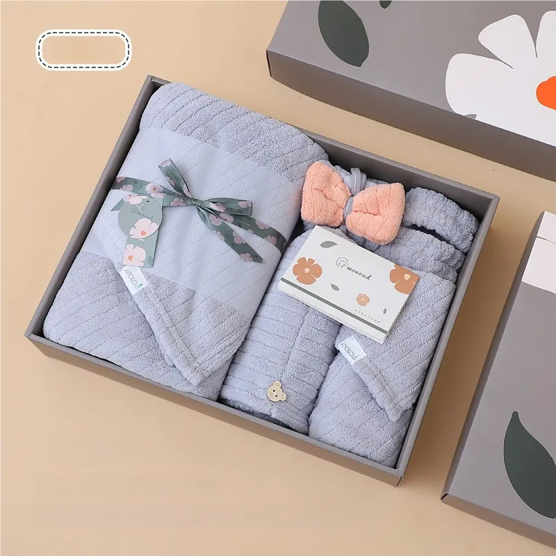 6sBlue-Soft-Coral-Fleece-Towel-and-Bath-Towel-Gift-Set-5-Piece-Luxurious-Absorbent-Set_1