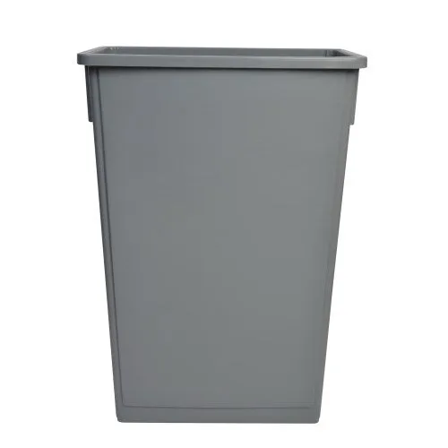 23 Gallon Gray Rectangle Garbage Can 1-Each