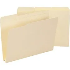 Expandable Heavyweight File Folders, 1/3-cut Tabs: Assorted, Letter Size, 1.5" Expansion, Manila, 50/box