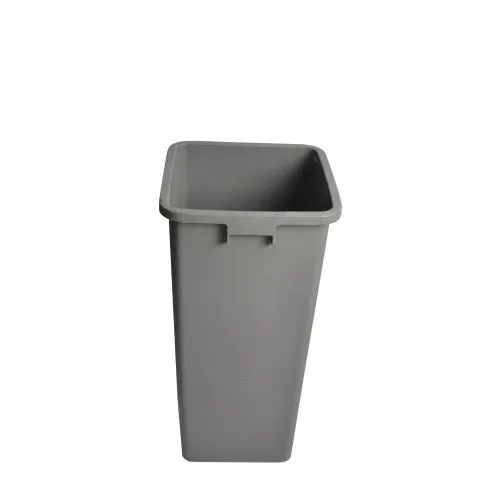 1225Gy Sq Receptacle 25-Gal Ldpe Gray 1/Each