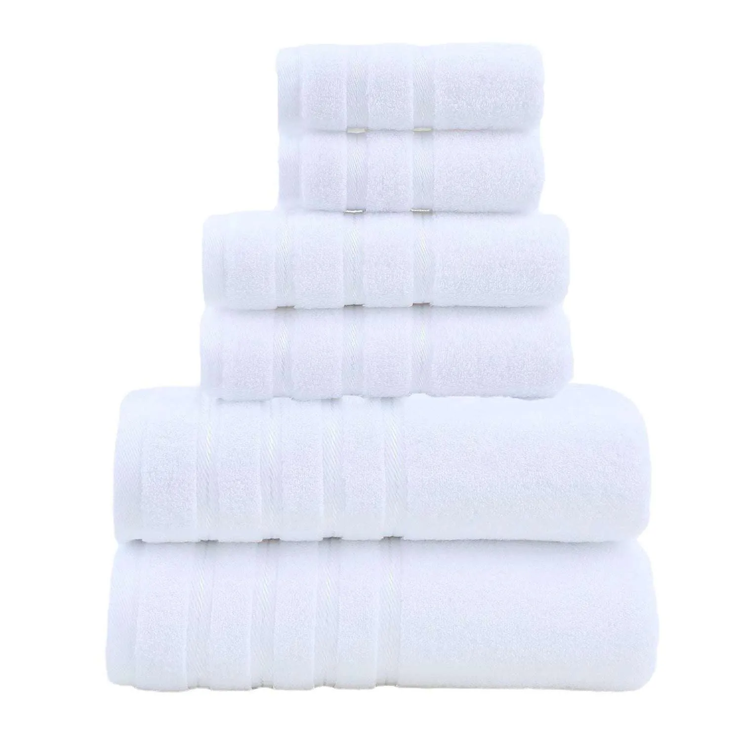 7xWhite-Luxury-Cotton-Towel-Set-6-Piece-Ultra-Soft-Bath-Hand-and-Washcloth-Set