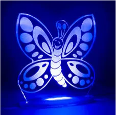 Low Voltage Acrylic Remote Control Colour Changing Butterfly Night Light
