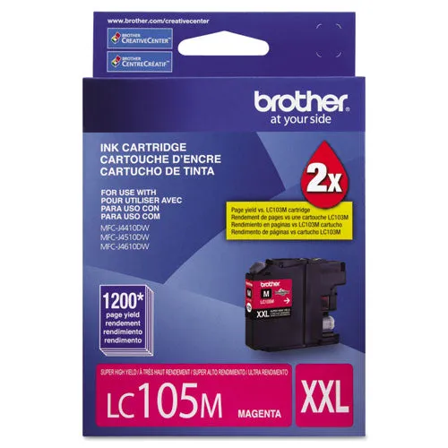 8xBrother-Lc105m-Innobella-Super-High-yield-Ink-1200-Page-yield-Magenta