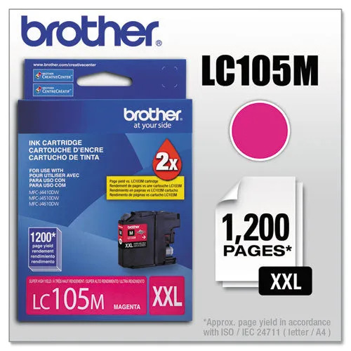 8xBrother-Lc105m-Innobella-Super-High-yield-Ink-1200-Page-yield-Magenta_1