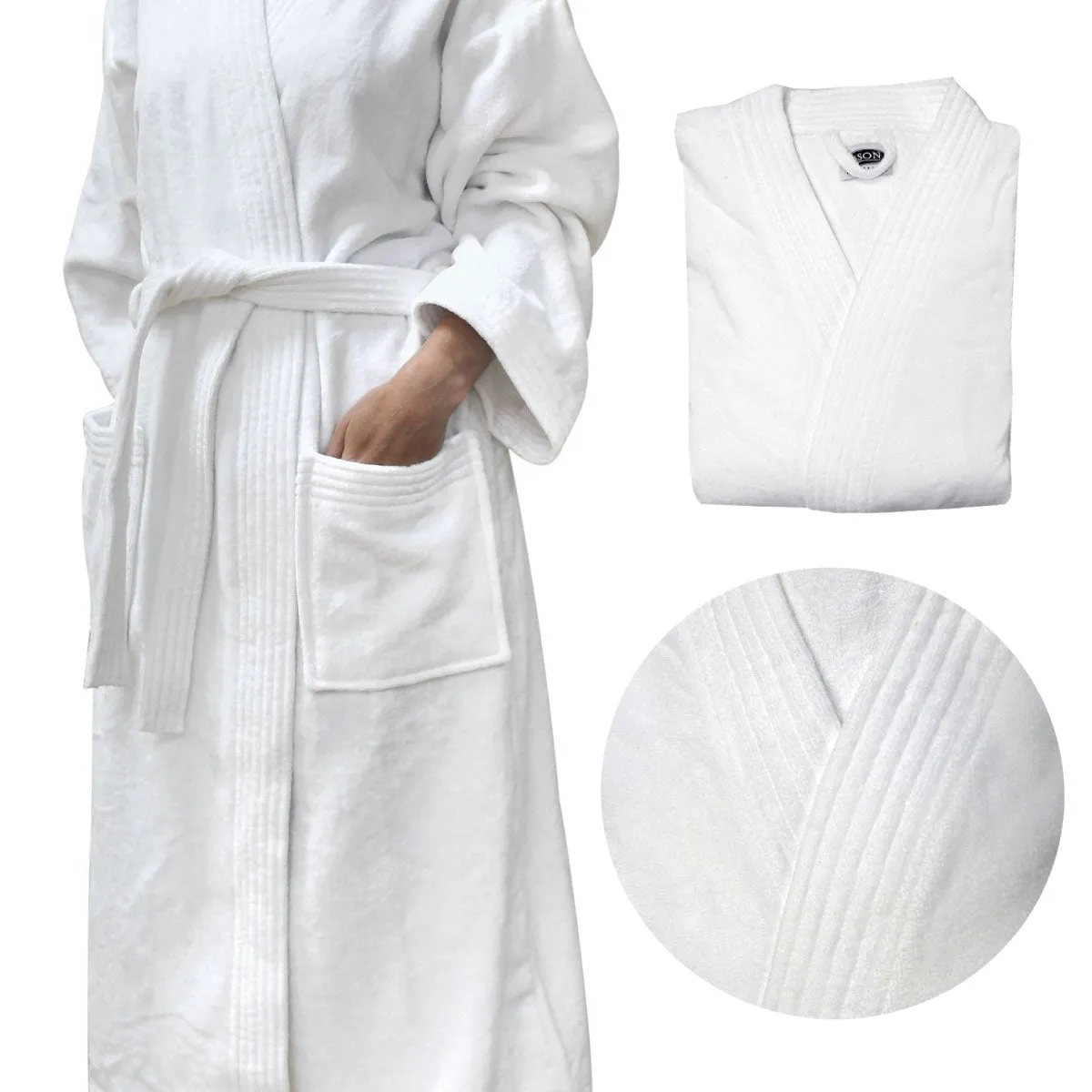 8yJason-400GSM-White-Cotton-Velour-Bath-Robe-Medium-Large