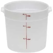 Cambro Plastic Round 4 Quart White Poly Container-1 Each