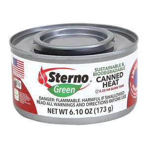 2.25-Hour Green Ethanol Gel Chafing Dish Fuel 1 dz./Case