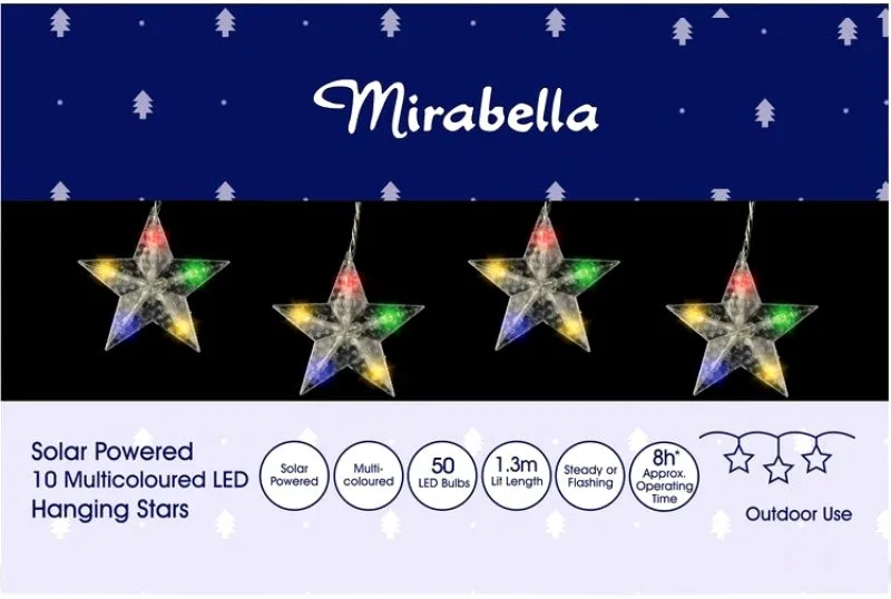 1xMirabella-Christmas-Solar-Powered-10-LED-Hanging-Star-Lights-Multi-Colour