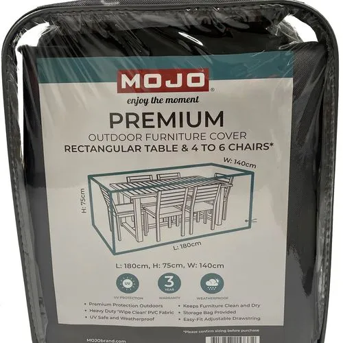 Mojo Premium Outdoor Table & 4-6 Seat Charirs Furniture Cover/ Storage Bag/ Easy-Fit