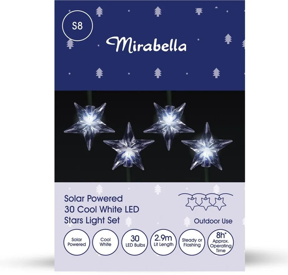 3yMirabella-Christmas-Solar-Powered-30-LED-Stars-Light-Set-Cool-White