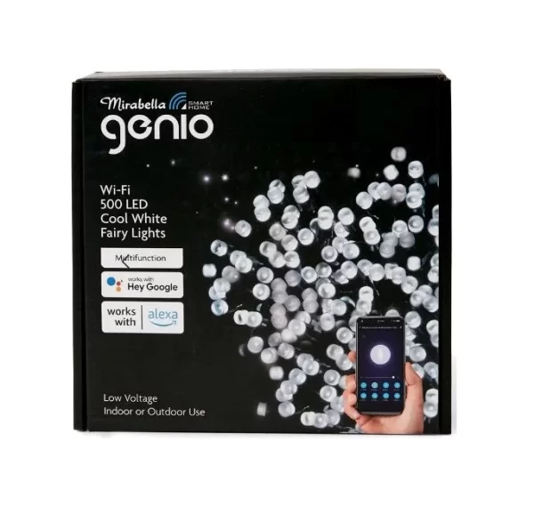 Mirabella Christmas Genio Low Voltage Wi-Fi 500 LED Fairy Lights - Cool White