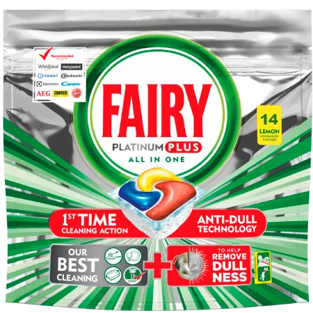 Best Fairy Platinum Plus All In One Dishwashing Tabs - 14 pcs